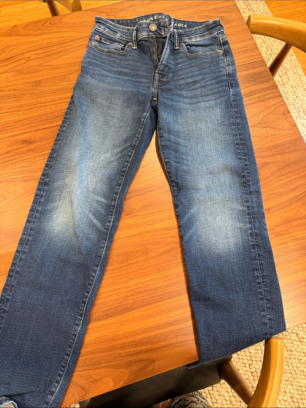 American Eagle Outfitters Dark Blue Straight Jeans